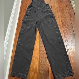 NWT MADEWELL Ladies black wash denim Overalls Size XXS